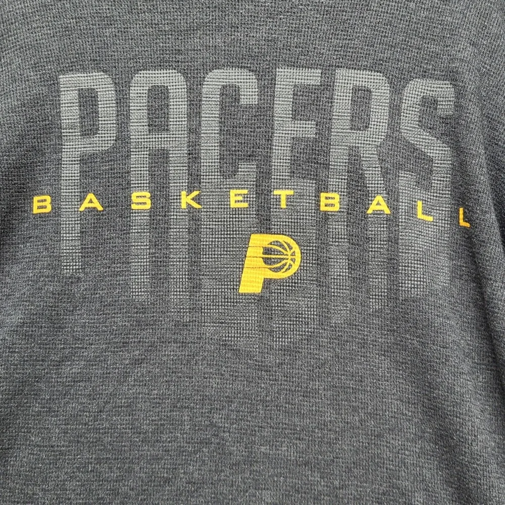 Indiana Pacers Men Shirt XL Gray Thermal NBA Basketball‎ UNK NET-DRI